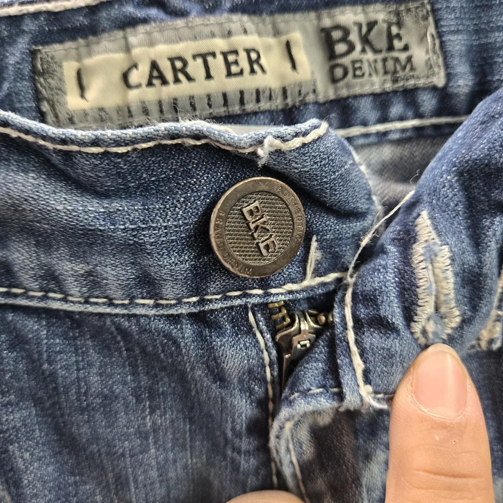 BKE Men Jeans 33R Blue Denim Carter Straight 31